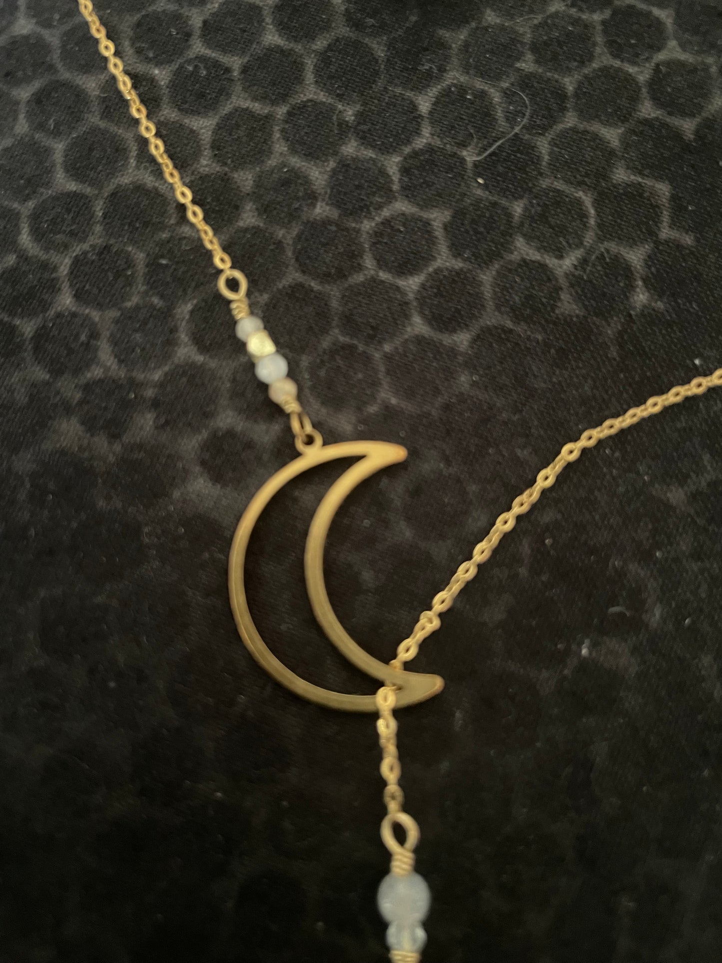 Flower Moon lariat necklace