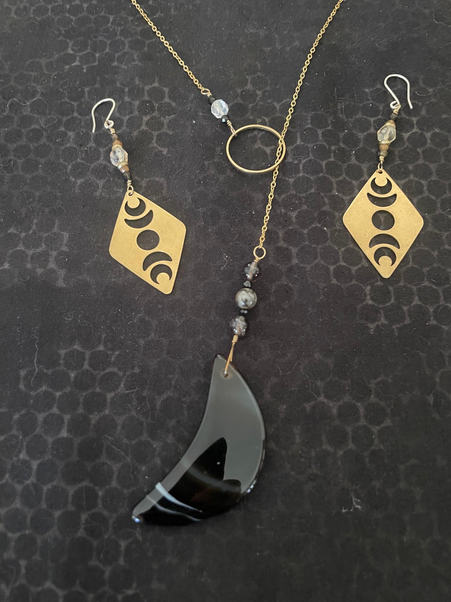 Moon phases earrings