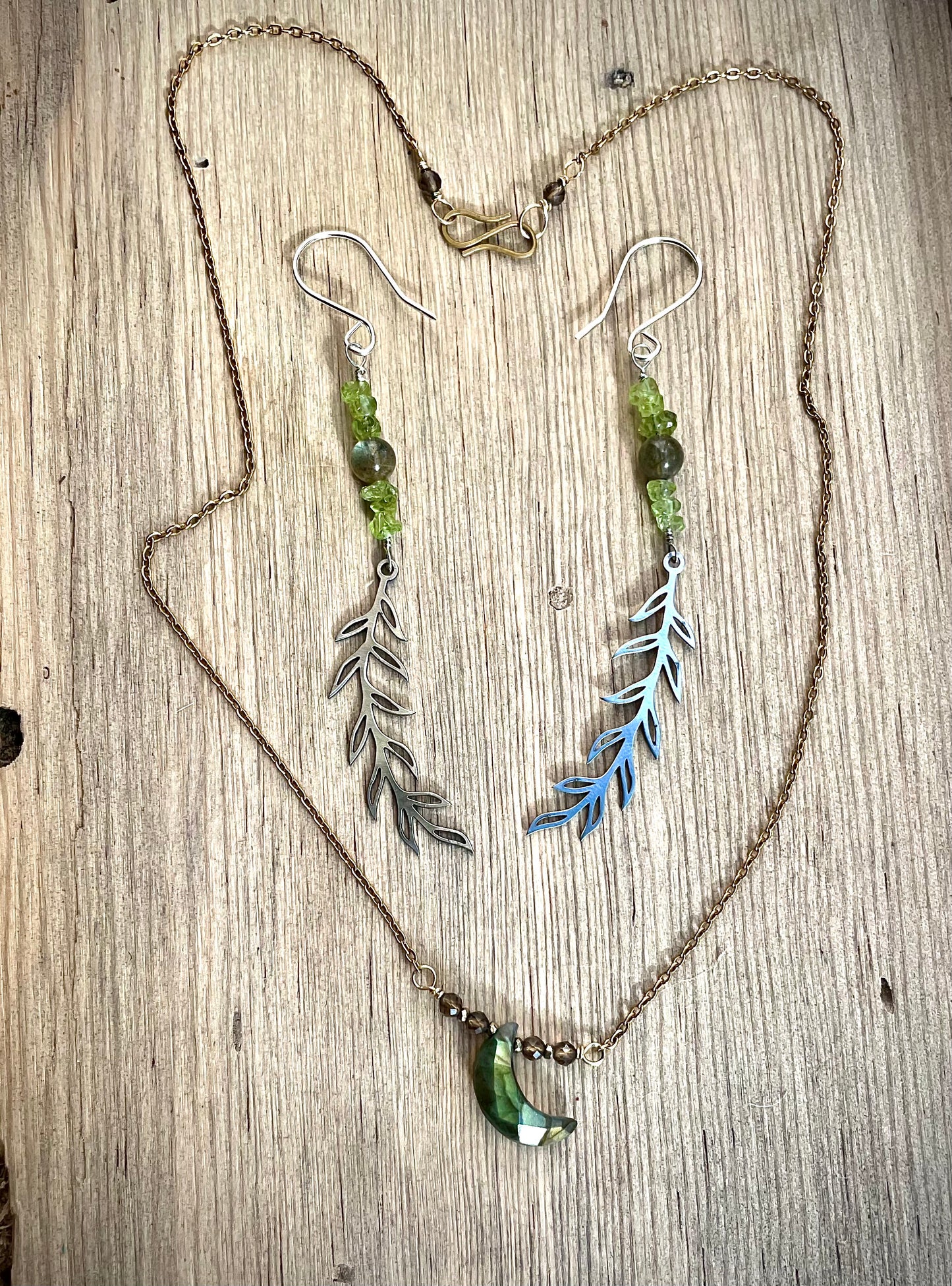 Labradorite Crescent Necklace