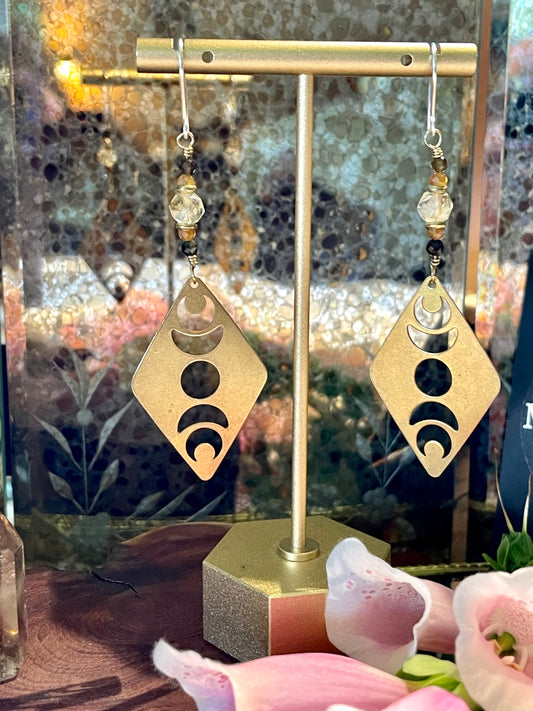 Moon phases earrings