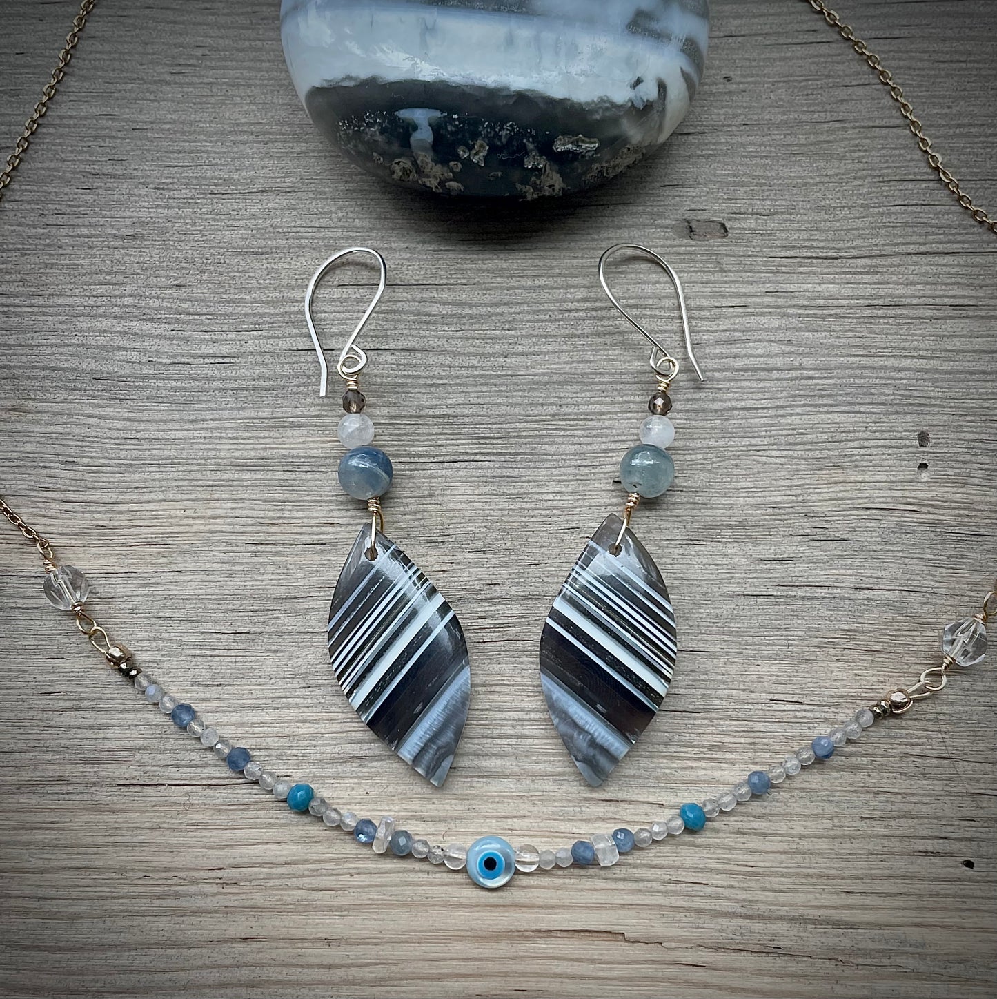 Owyhee Blue Opal Earrings