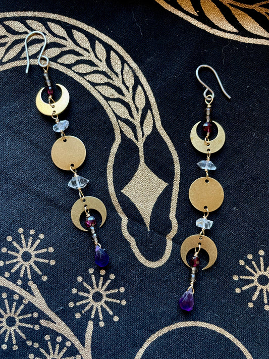 Sanguine Moon Earrings